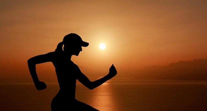 Runner focusing on breath