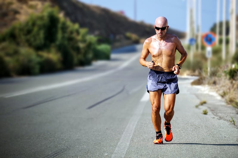 Runner engaging senses